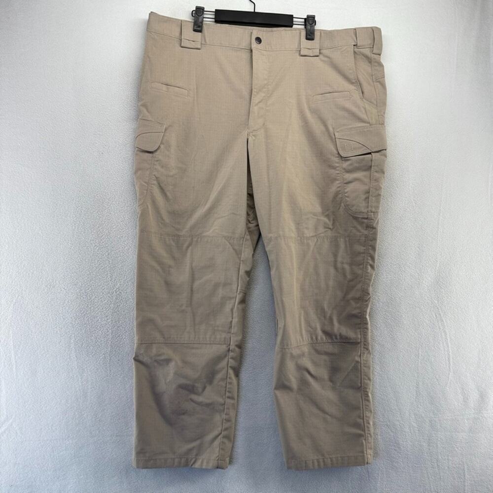 5.11 Tactical pants Men's 42x30 Beige Ripstop Cargo Workwear Surplus Double knee